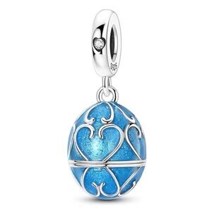 Elegant Blue Egg Charm Pendant